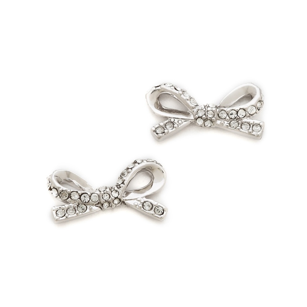 Kate Spade - Skinny Mini Pavé Bow Stud Earrings